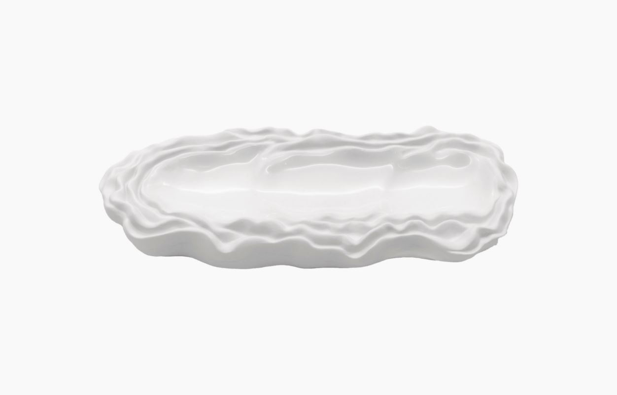 PRATO 3 DIV. 19X11CM ALT.4C BRANCO TERRA